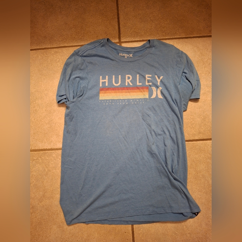 Hurley Blue Graphic T-Shirt (L)